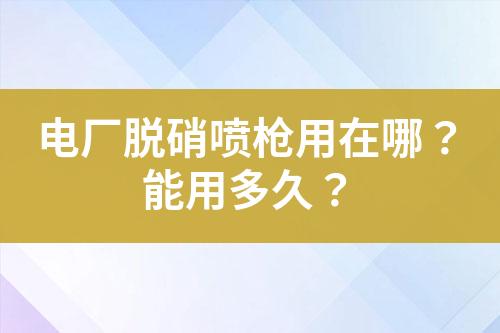 电厂脱硝喷枪用在哪？能用多久？