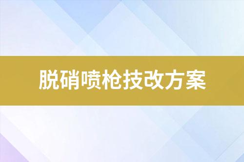 脱硝喷枪技改方案