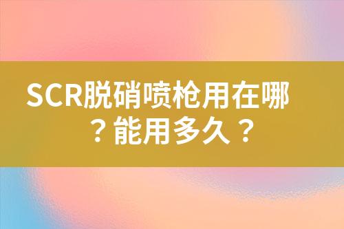 SCR脱硝喷枪用在哪？能用多久？