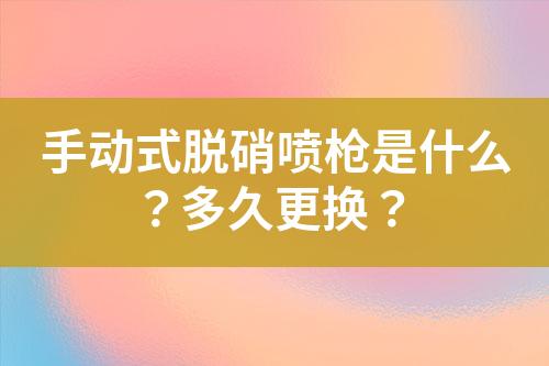 手动式脱硝喷枪是什么？多久更换？