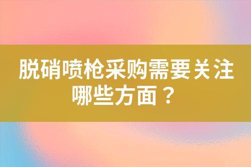 脱硝喷枪采购需要关注哪些方面？