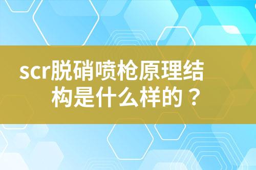 scr脱硝喷枪原理结构是什么样的？