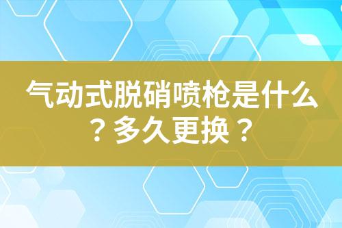 气动式脱硝喷枪是什么？多久更换？