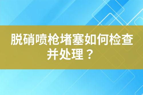 脱硝喷枪堵塞如何检查并处理？