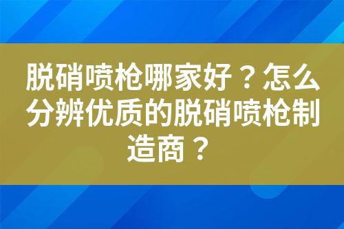 脱硝喷枪哪家好？怎么分辨优质的脱硝喷枪制造商？